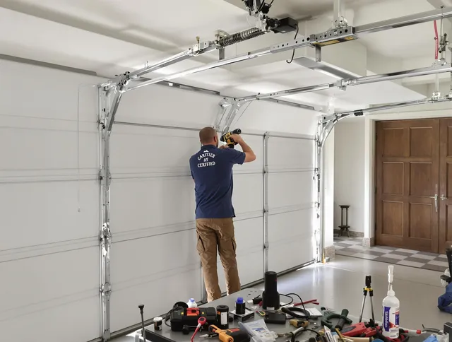 Yorba Linda Garage Door Repair certified technician performing precision garage door repair in Yorba Linda