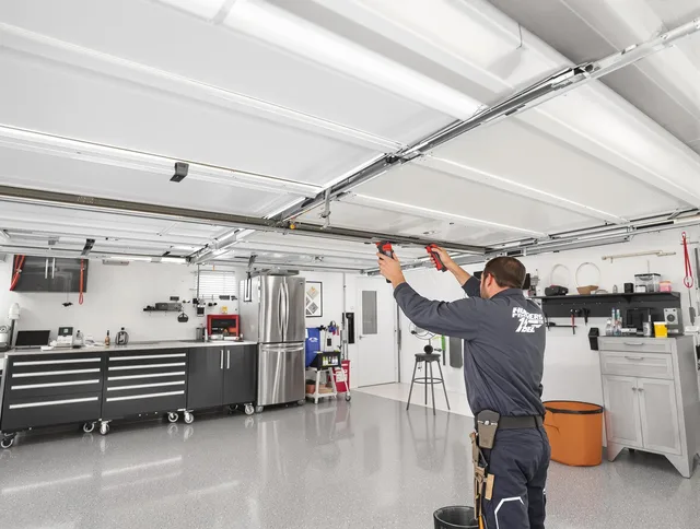 Overhead garage door repair service by Yorba Linda Garage Door Repair in Yorba Linda