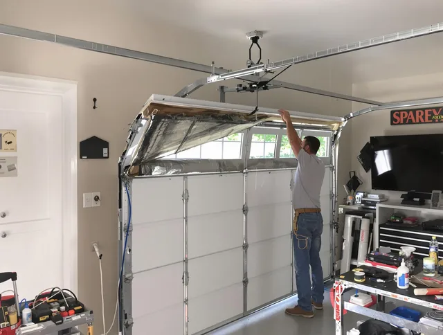 Garage door section replacement by Yorba Linda Garage Door Repair in Yorba Linda
